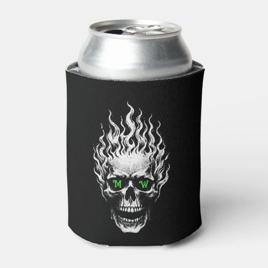 Flaming Skull Personalized Dosenkühler (Kanne Vorderseite)