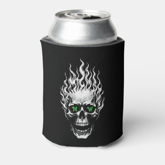 Flaming Skull Personalized Dosenkühler (Kanne Rückseite)