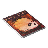 Flaming Skull Shop List Notizblock (angewinkelt)