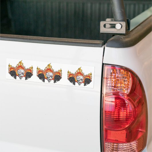 Flaming Skulls Autoaufkleber (Auf Lkw)