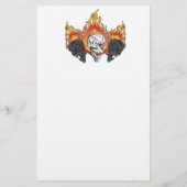 Flaming Skulls Briefpapier (Vorderseite)