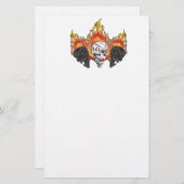 Flaming Skulls Briefpapier (Vorne/Hinten)