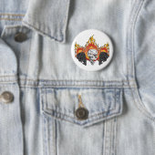 Flaming Skulls Button (Beispiel)