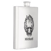 Flaming Skulls Personalized Flachmann (Rechts)