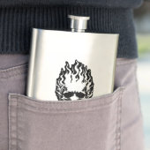 Flaming Skulls Personalized Flachmann (Beispiel)
