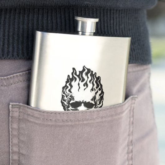 Flaming Skulls Personalized Flachmann (Beispiel)