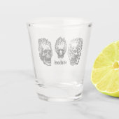 Flaming Skulls Personalized Schnapsglas (Rückseite)