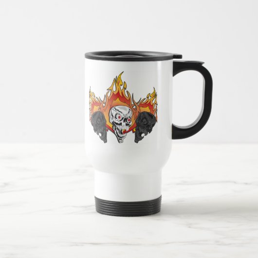 Flaming Skulls Reisebecher (Rechts)