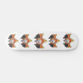 Flaming Skulls Skateboard (Horizontal)
