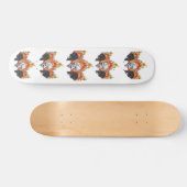 Flaming Skulls Skateboard (Horizontal)