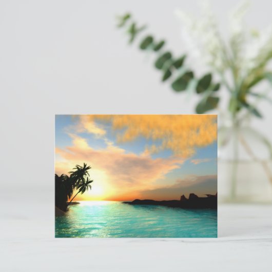 Flaming Sky Postkarte (Stehend Vorderseite)