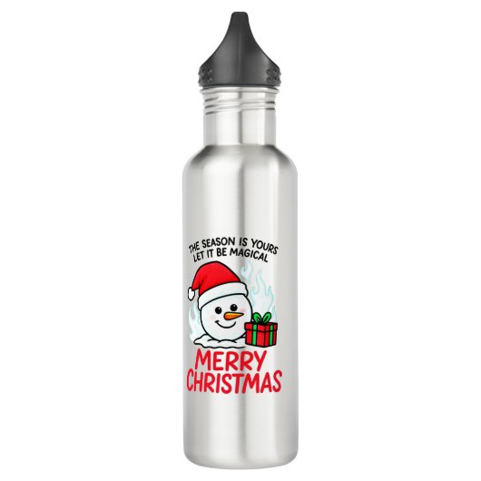 Flaming Snowman Christmas Insulated Holiday Edelstahlflasche (Links)