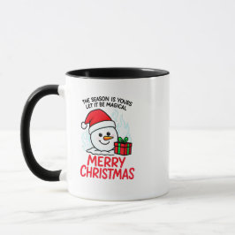 Flaming Snowman Merry Christmas Funny Holiday Gift Tasse