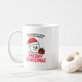 Flaming Snowman Merry Christmas Mug Funny Holiday  Kaffeetasse