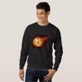 Flaming Soccer Futbol Ball Sweatshirt (Vorne ganz)