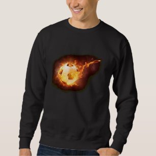 Flaming Soccer Futbol Ball Sweatshirt