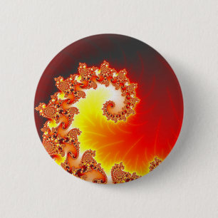 Flaming Tentacle - Fraktal Kunst Button
