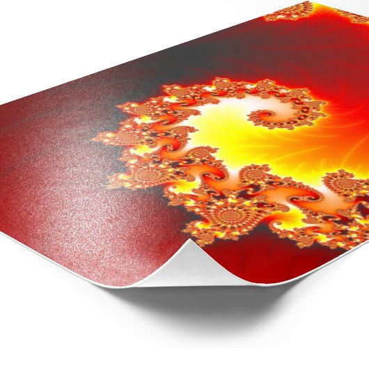 Flaming Tentacle - Fraktal Kunst Fotodruck (Ecke)