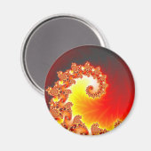 Flaming Tentacle - Fraktal Kunst Magnet (Vorderseite/Rückseite)