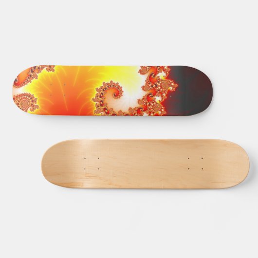 Flaming Tentacle - Fraktal Kunst Skateboard (Horizontal)