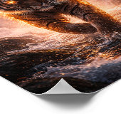 Flaming Tiger Wasserfall Poster (Ecke)