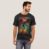 Flaming Winged Demon T-Shirt (Vorne ganz)