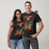 Flaming Winged Demon T-Shirt (Unisex)