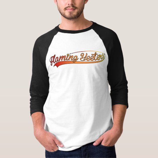 Flaming Yeeters Raglan Alt Logo T-Shirt (Vorderseite)