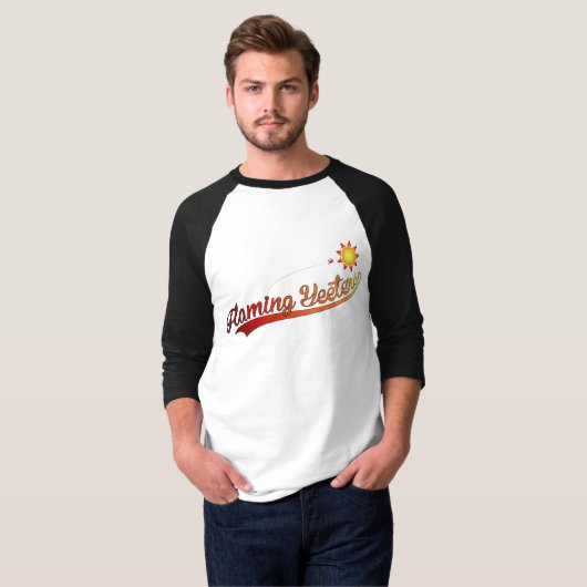 Flaming Yeeters Raglan T - Shirt (Vorne ganz)
