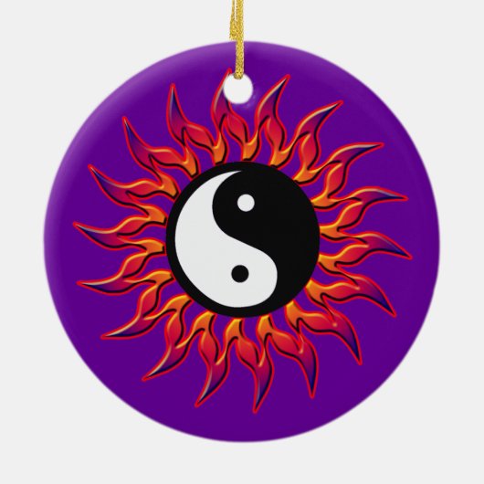 Flaming Yin Yang Sun Ornament (Hinten)