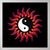 Flaming Yin Yang Sun Poster (Vorne)