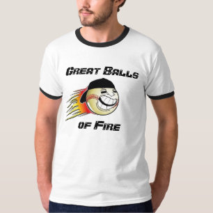 FLAMINGBASEBALL, große Bälle, des Feuers T-Shirt
