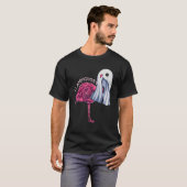 Flaminghost Pink Flamingo Ghost Halloween Costume T-Shirt (Vorne ganz)