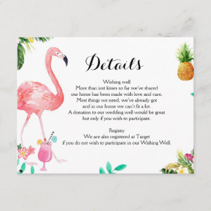 Flamingle Bachelorette Weekend Details Card Begleitkarte