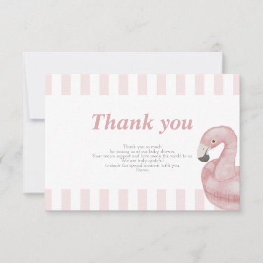Flamingle Dankeschön-Karte gelassen Dankeskarte (Vorderseite)