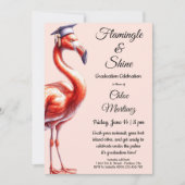 Flamingle & Feiern! Flamingo-Abschlussfeier Einladung (Vorderseite)