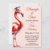 Flamingle & Feiern! Flamingo-Abschlussfeier Einladung (Vorderseite)