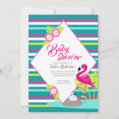 Flamingle Flamingo Baby Dusche Einladungen (Vorderseite)