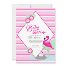 Flamingle Flamingo Baby Dusche Rosa Einladungen