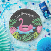Flamingle Flamingo Tropical Paper Plate Pappteller (Party)