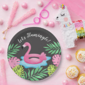 Flamingle Flamingo Tropical Paper Plate Pappteller (Party)