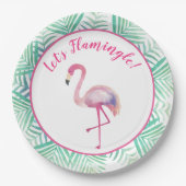 Flamingle Flamingo Tropical Paper Plate Pappteller (Vorderseite)