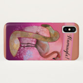Flamingle Floral Flamingo Case-Mate iPhone Hülle (Rückseite (Horizontal))