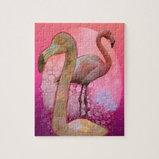 Flamingle Floral Flamingo Puzzle (Vertikal)
