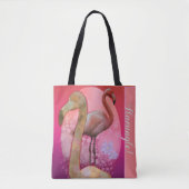 Flamingle Floral Flamingo Tasche (Vorderseite)