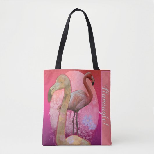 Flamingle Floral Flamingo Tasche (Vorderseite)