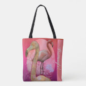 Flamingle Floral Flamingo Tasche (Rückseite)