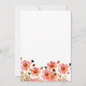 Flamingle Floral Wedding Einladung (Rückseite)