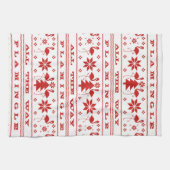 Flamingle ganz Way Christmas Sweater Red Geschirrtuch (Horizontal)