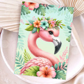 Flamingle Girls lass Pink Flamingo 4. Geburtstag Einladung